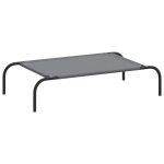 Vidaxl lit surlev pour chien gris 90x50x20 cm tissu oxford et acier