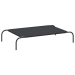 Vidaxl lit surlev pour chien noir 110x65x20 cm tissu oxford et acier