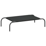 Vidaxl lit surlev pour chien noir 90x50x20 cm tissu oxford et acier