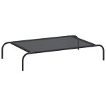 Vidaxl lit sur�lev� pour chien noir l textil�ne