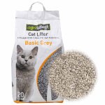 Vidaxl litire pour chat avec poudre pour bb, parfum bentonite, 20 l