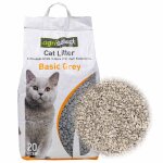 Vidaxl litire pour chat avec poudre pour bb, parfum bentonite, 20 l