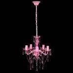 Vidaxl lustre avec 5 ampoules crystal rose Vidaxl lustre avec 5 ampoules crystal rose