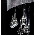 Vidaxl lustre avec 85 cristaux noir