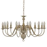 Vidaxl lustre blanc antique 12 ampoules e14