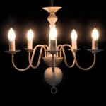 Vidaxl lustre blanc antique 5 ampoules e14