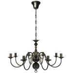 Vidaxl lustre en mtal noir antique 8 x e14 ampoules