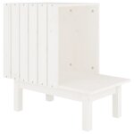 Vidaxl maison pour chat blanc 60x36x60 cm bois de pin massif