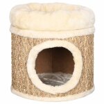 Vidaxl maison pour chat avec coussin de luxe 33 cm herbiers marins