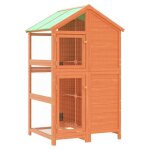 Vidaxl maison  oiseaux marron 97x81x152 cm bois massif de pin