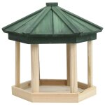 Vidaxl mangeoire � oiseaux octogone bois de sapin 33x30 cm