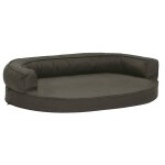 Vidaxl matelas de lit ergonomique pour chien 75x53 cm aspect de lin