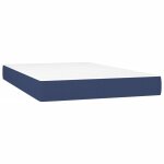 Vidaxl matelas de lit � ressorts ensach�s fermet� moyenne bleu 120x200x20 cm tissu