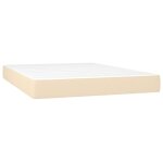 Vidaxl matelas de lit  ressorts ensachs crme 140x190x20 cm tissu