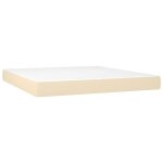 Vidaxl matelas de lit  ressorts ensachs crme 180x200x20 cm tissu