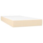 Vidaxl matelas de lit  ressorts ensachs crme 90x200x20 cm tissu