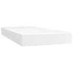 Vidaxl matelas de lit � ressorts ensach�s fermet� moyenne blanc 90x190x20cm similicuir