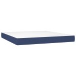 Vidaxl matelas de lit � ressorts ensach�s fermet� moyenne bleu 180x200x20 cm tissu