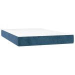 Vidaxl matelas de lit � ressorts ensach�s fermet� moyenne bleu fonc� 120x200x20 cm