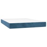 Vidaxl matelas de lit � ressorts ensach�s fermet� moyenne bleu fonc� 140x190x20 cm