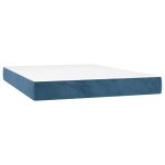 Vidaxl matelas de lit � ressorts ensach�s fermet� moyenne bleu fonc� 140x200x20 cm