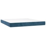 Vidaxl matelas de lit � ressorts ensach�s fermet� moyenne bleu fonc� 160x200x20 cm