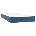 Vidaxl matelas de lit � ressorts ensach�s fermet� moyenne bleu fonc� 80x200x20 cm