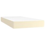 Vidaxl matelas de lit � ressorts ensach�s fermet� moyenne cr�me 80x200x20cm similicuir
