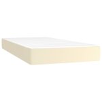 Vidaxl matelas de lit � ressorts ensach�s fermet� moyenne cr�me 90x200x20cm similicuir