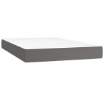 Vidaxl matelas de lit � ressorts ensach�s fermet� moyenne gris 120x200x20cm similicuir