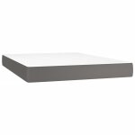 Vidaxl matelas de lit � ressorts ensach�s fermet� moyenne gris 140x200x20cm similicuir