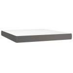 Vidaxl matelas de lit � ressorts ensach�s fermet� moyenne gris 160x200x20cm similicuir
