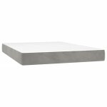 Vidaxl matelas de lit � ressorts ensach�s fermet� moyenne gris clair 140x190x20 cm