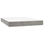 Vidaxl matelas de lit � ressorts ensach�s fermet� moyenne gris clair 140x200x20 cm