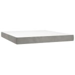 Vidaxl matelas de lit � ressorts ensach�s fermet� moyenne gris clair 160x200x20 cm