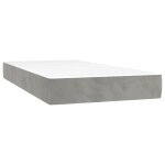 Vidaxl matelas de lit � ressorts ensach�s fermet� moyenne gris clair 90x190x20 cm