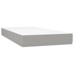 Vidaxl matelas de lit � ressorts ensach�s fermet� moyenne gris clair 90x200x20cm tissu