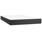 Vidaxl matelas de lit � ressorts ensach�s fermet� moyenne noir 120x200x20cm similicuir