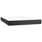 Vidaxl matelas de lit � ressorts ensach�s fermet� moyenne noir 140x200x20cm similicuir