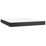 Vidaxl matelas de lit � ressorts ensach�s fermet� moyenne noir 160x200x20cm similicuir