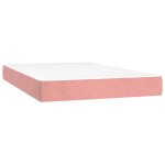 Vidaxl matelas de lit � ressorts ensach�s fermet� moyenne rose 120x200x20 cm velours