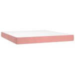 Vidaxl matelas de lit � ressorts ensach�s fermet� moyenne rose 180x200x20 cm velours