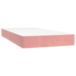 Vidaxl matelas de lit � ressorts ensach�s fermet� moyenne rose 90x190x20 cm velours