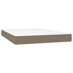 Vidaxl matelas de lit � ressorts ensach�s fermet� moyenne taupe 140x200x20 cm tissu