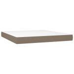 Vidaxl matelas de lit � ressorts ensach�s fermet� moyenne taupe 160x200x20 cm tissu