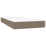 Vidaxl matelas de lit � ressorts ensach�s fermet� moyenne taupe 90x200x20 cm tissu