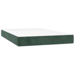 Vidaxl matelas de lit � ressorts ensach�s fermet� moyenne vert fonc� 120x200x20 cm