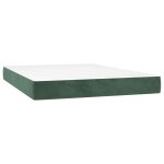 Vidaxl matelas de lit � ressorts ensach�s fermet� moyenne vert fonc� 140x190x20 cm