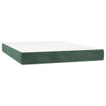 Vidaxl matelas de lit � ressorts ensach�s fermet� moyenne vert fonc� 140x200x20 cm