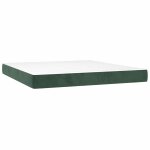 Vidaxl matelas de lit � ressorts ensach�s fermet� moyenne vert fonc� 180x200x20 cm